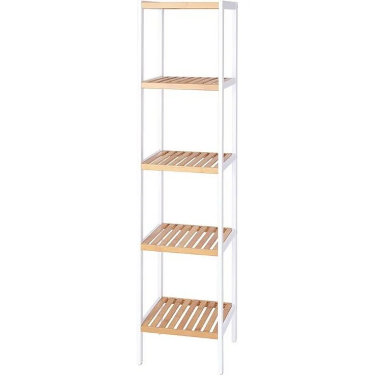 dibea Regal Regal aus Bambus, Badezimmerregal, Wohnzimmerregal, Küchenregal, mit 5 Ablageflächen, 33 x 33 x 146 cm – Bild 4