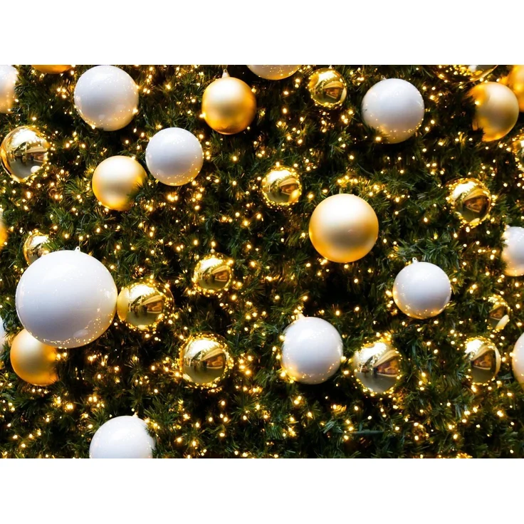 Annastore Weihnachtsbaumkugel Weihnachtskugeln aus Kunststoff zum Hängen für den Außenbereich (6 St), Frost und Wetterfest, Outdoor Weihnachtkugeln – Bild 2