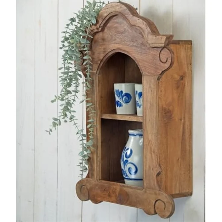 DESIGN DELIGHTS Wandregal HOLZ WANDREGAL "ANELLO", Altholz massiv, 62 cm, antikes Hängeregal – Bild 2