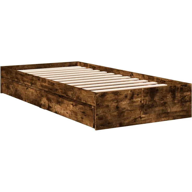 vidaXL Bettgestell mit Stauraum Geräucherte Eiche 80 x 200 cm 3429591 – Bild 6