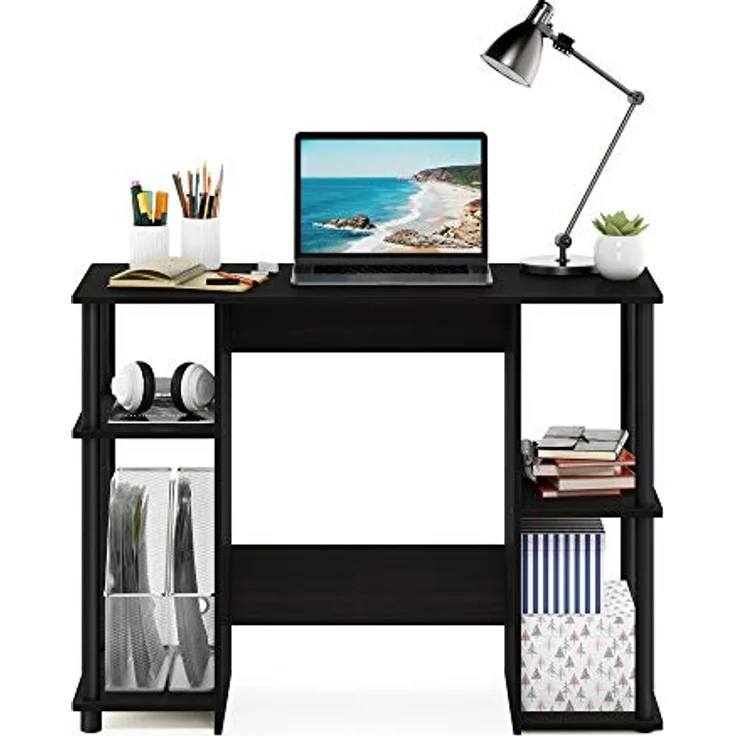 Furinno JAYA Kompakter Computer-Schreibtisch, holz, Espresso, 39.5 x 39.5 x 72.59 cm – Bild 5
