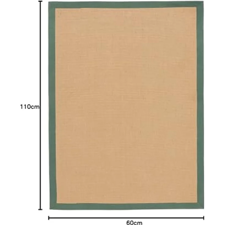 carpetfine Sisalteppich Sisal, rechteckig, Höhe: 5 mm, mit farbiger Bordüre, Anti Rutsch Rückseite – Bild 3