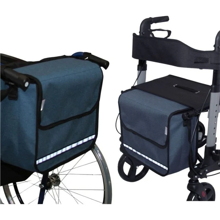 Seniori Aufbewahrungstasche SENIORI Rollator / Rollstuhl Tasche Rollatortasche Rollstuhltasche, 5. Blau_Classic – Bild 1