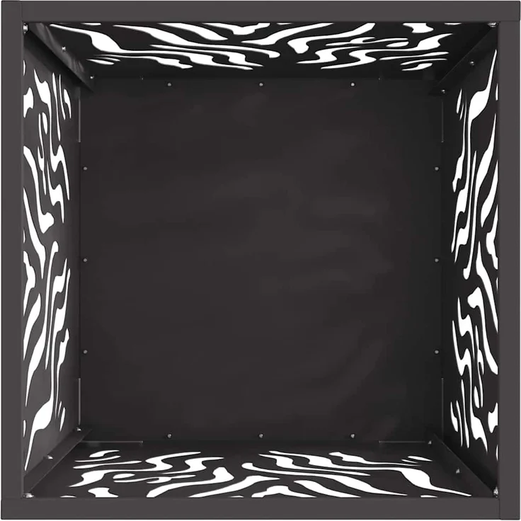 vidaXL Feuerstelle Schwarz 40 x 40 x 40 cm Stahl 858912 – Bild 5