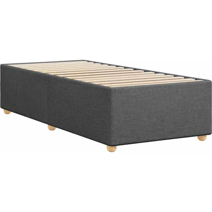 vidaXL Bettgestell ohne Matratze Dunkelgrau 100x200 cm Stoff 3284709 – Bild 6