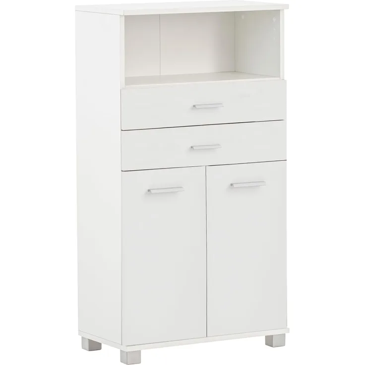 Schildmeyer Palermo Highboard 158818, Mattweiß, 59,8 x 32,6 x 110,5 cm