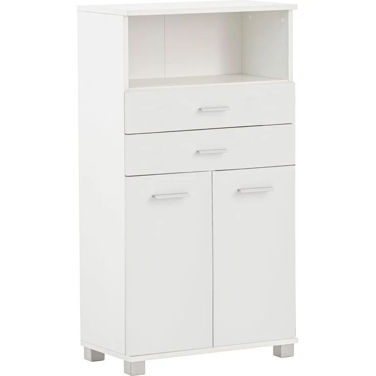 Schildmeyer Palermo Highboard 158818, Mattweiß, 59,8 x 32,6 x 110,5 cm