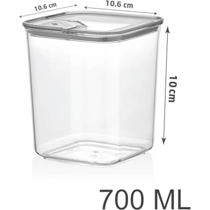 Vip Ahmet Vorratsdose Vorratsdosen mit Deckel, BPA-frei Kunststoff, 24-tlg, 24x0,7L, Kunststoff, (24-tlg) – Bild 6