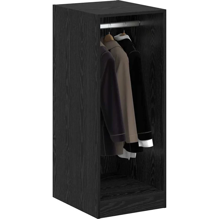vidaXL Kleiderschrank mit Regal Schwarz Eichen-Optik 41 x 48 x 102 cm 879647 – Bild 2