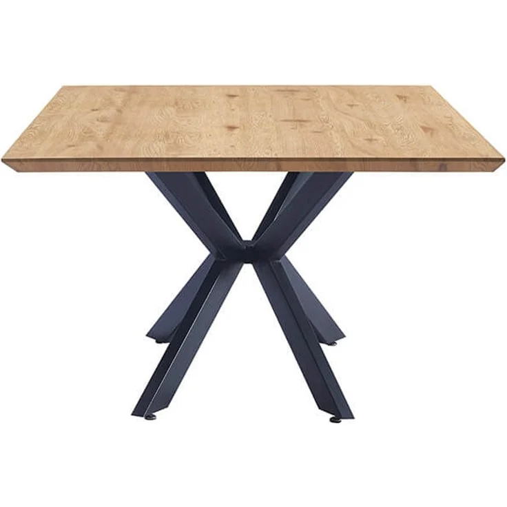 HOME DELUXE Essgruppe Eckig AVENCIA inkl. Sternfuß - 200 x 120 cm Light Oak 6 Stühle Creme – Bild 6