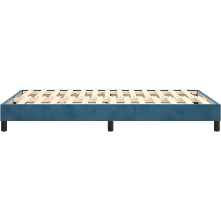 Polsterbett Stoff Dunkelblau 120x200 cm Samt – Bild 8