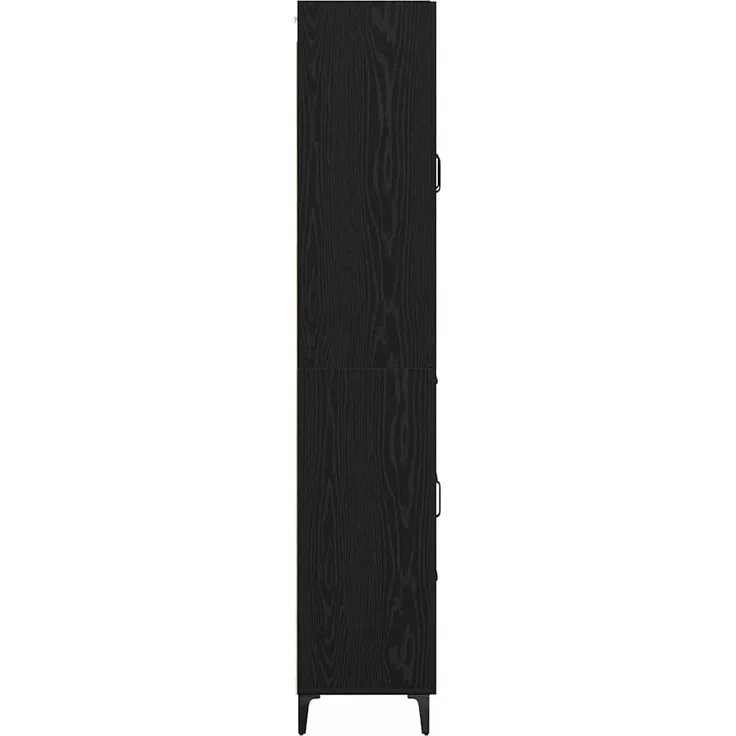 vidaXL Highboard Schwarz Eichen-Optik 69,5 x 34 x 180 cm Holzwerkstoff 3416082 – Bild 8