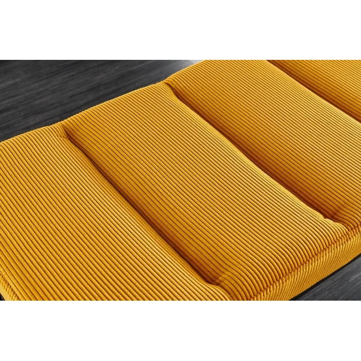 riess-ambiente Sitzbank PETIT BEAUTÉ 80cm senfgelb / schwarz (Einzelartikel, 1-St), Wohnzimmer · Cord · Metall · Flur · Küche · Polster · Schlafzimmer – Bild 3