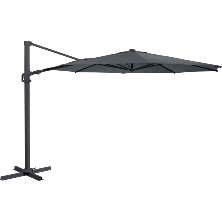 Brafab Sonnenschirm Vinovo, aus Aluminium und Polyester, modern, anthrazit, neigbar, Ø 350 cm