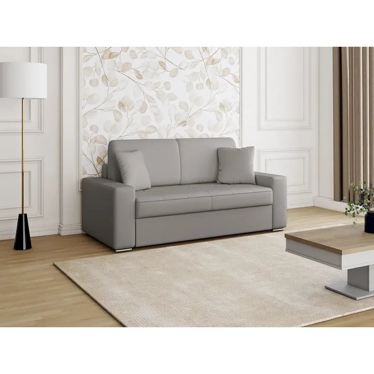 Schlafsofa 2-Sitzer EMIR - Grau - Liegefläche: 120 cm - Matratzenhöhe: 22 cm
