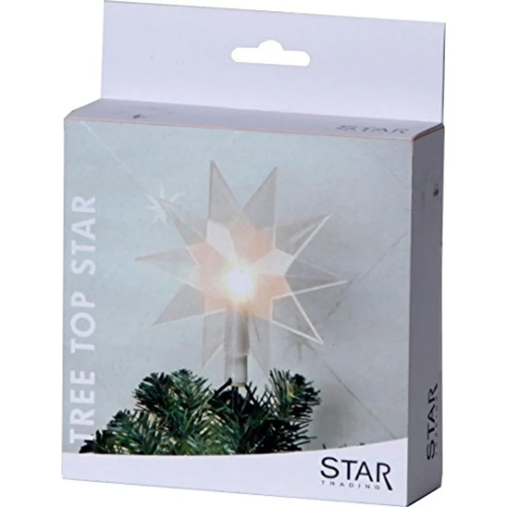 Baumspitze Topsy, 10 warmweiße LED, Plastik, Silber, 2.2x2.4x0.5cm – Bild 3