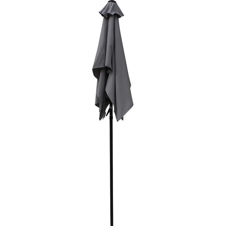 Gardissimo NEW SUNNY Sonnenschirm 210x140cm Gartenschirm Kurbelschirm hellgrau – Bild 8