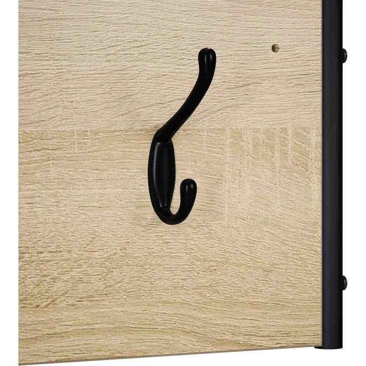 vidaXL Garderobenständer 100 x 30 x 25 cm Sonoma-Eiche Holzwerkstoff 8014089 – Bild 5