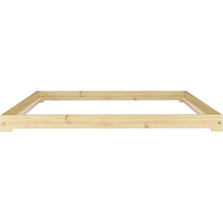 Stabiles Gästebett extra niedriges Bettrahmen Futonbett 120x200 Kiefer klar lackiert V-60.47K-12ohne Zubehör – Bild 5