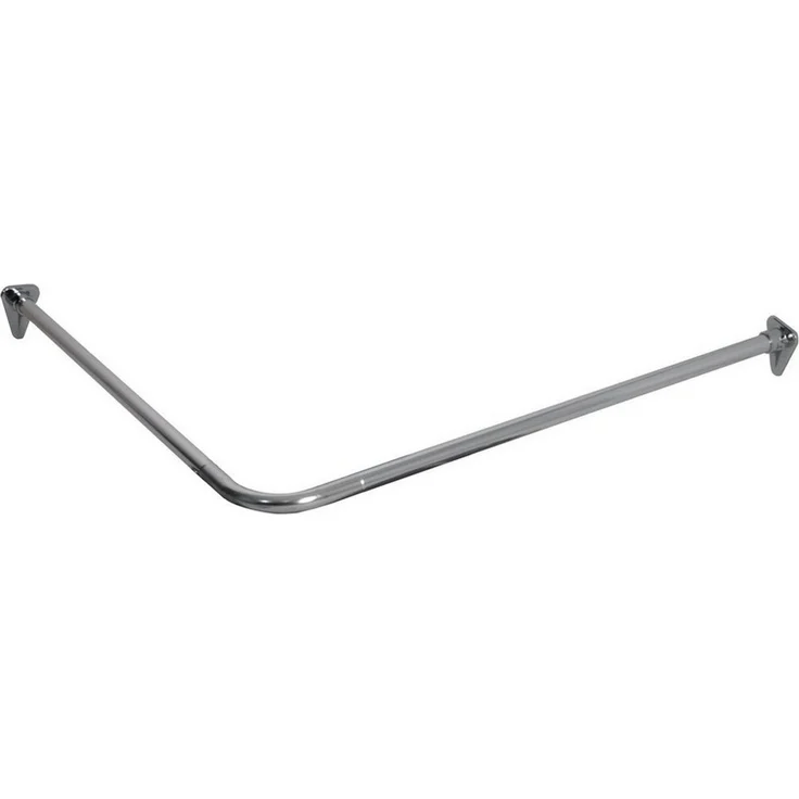 Euroshowers GmbH Duschvorhangstange Winkel Chrom 90 × 90 cm Ø22 mm - Kürzbar, 0-läufig – Bild 1