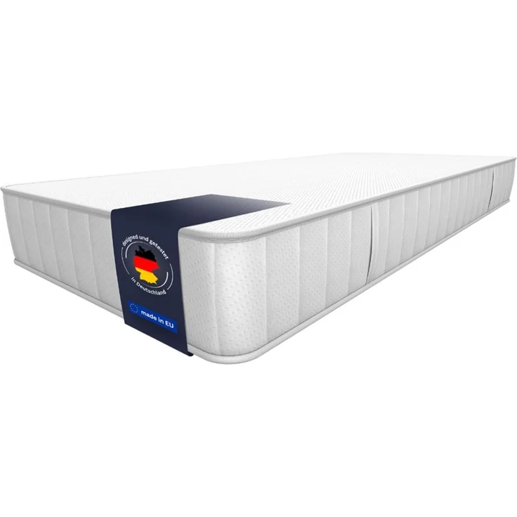 Komfortschaummatratze Omega, Wendematratze, 90x200, 140x200 cm und weitere Größen, RIBECO, 18 cm hoch, Wendematratze 2-in-1 Härtegrade mittelfest und fest