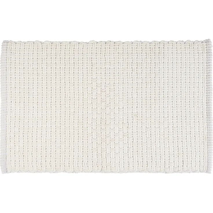 WENKO ECOLI Badteppich 50x80 cm, Weiß