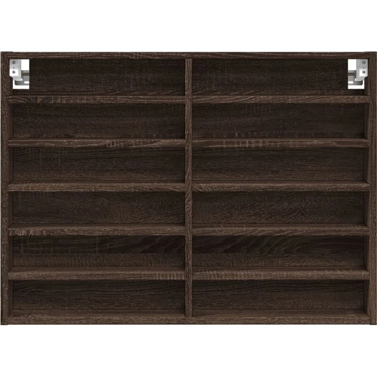 vidaXL Vitrinenschrank Braun Eichen-Optik 80x8,5x58 cm Holzwerkstoff 847960 – Bild 4