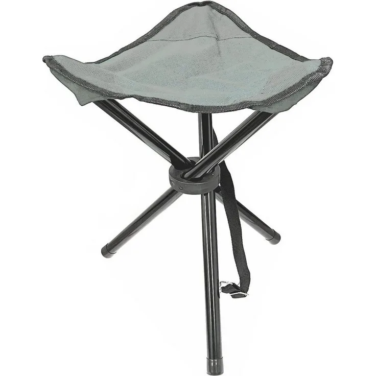 HAC24 Campinghocker Camping Hocker Falthocker Angelhocker Campingstuhl Dreibeinhocker, bis 80 kg inkl. Tragegurt und Klettverschluss