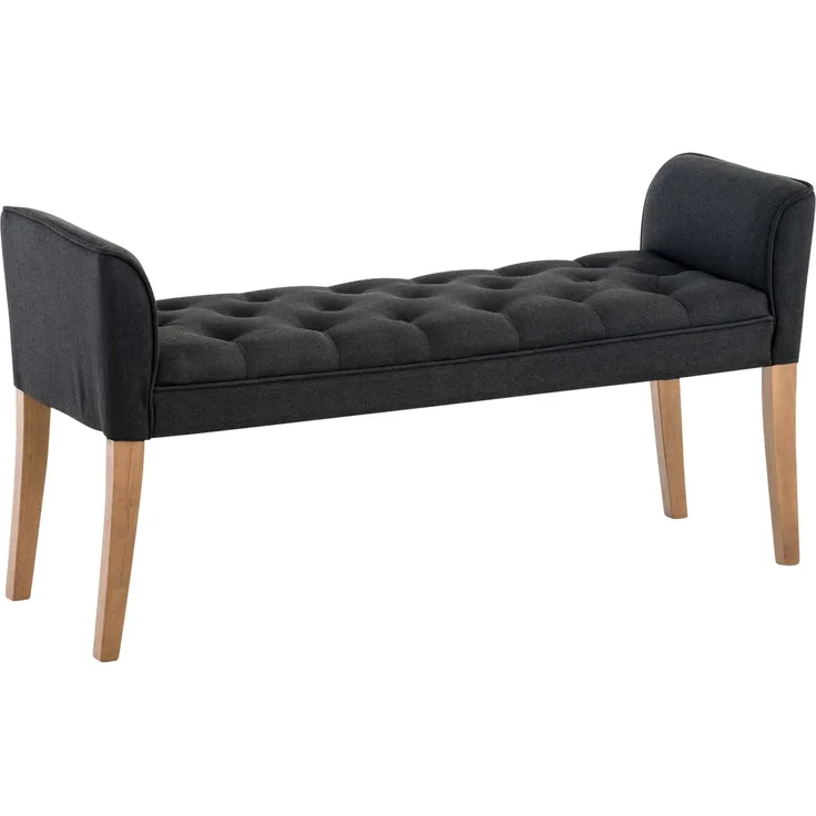 CLP Chaiselongue Cleopatra Gestell aus Kautschukholz,dunkelgrau antik-hell