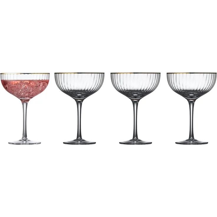 Lyngby Glas Palermo Cocktail glass 31 cl Gold 4 pcs.