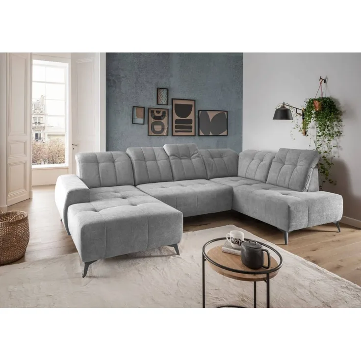 U-Form Wohnlandschaft Sano mit Elektrofunktion | Benformato