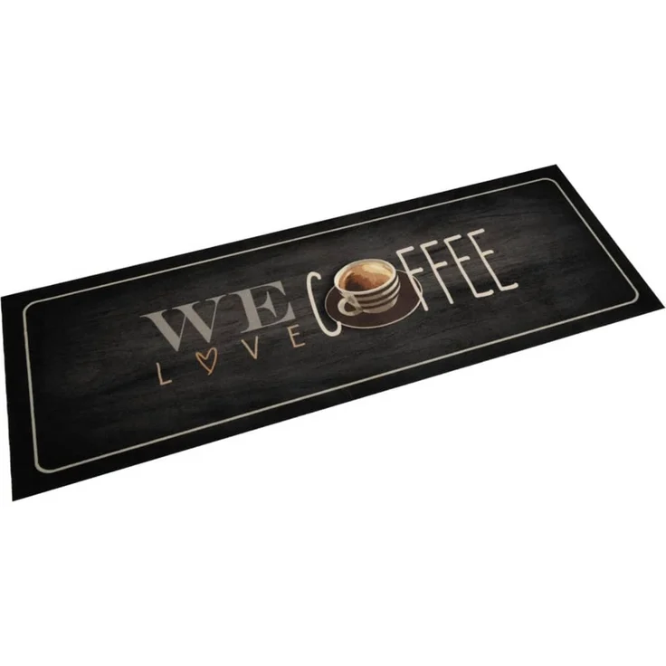 vidaXL Küchenteppich Waschbar Kaffee 60x180 cm Samt 4005591 – Bild 1