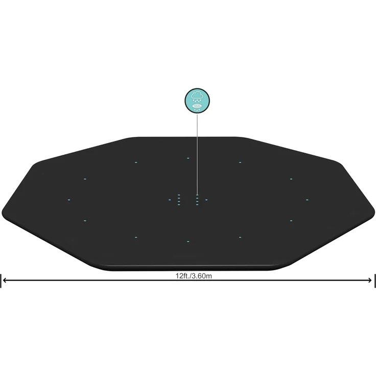 PVC-Abdeckplane Ø 401 cm, schwarz, rund – Bild 3