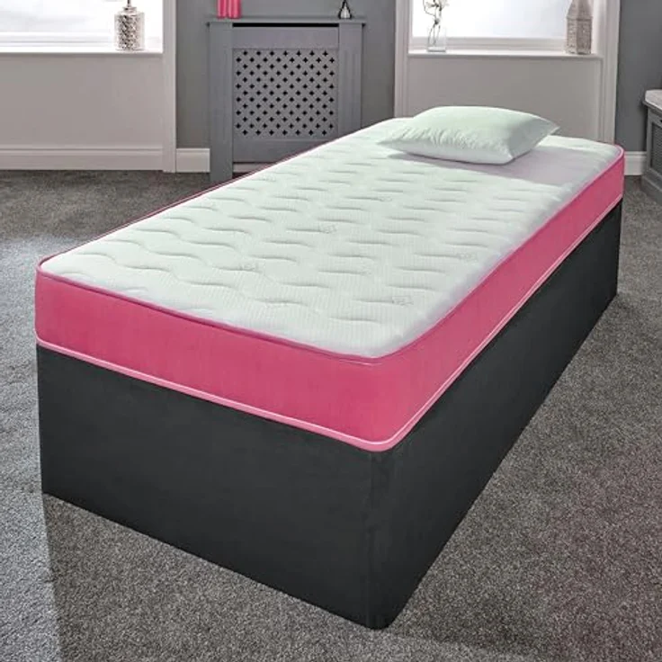 eXtreme comfort ltd Hybrid-Cooltouch-Matratze, 75x175 cm, Memory-Schaum und Spiralfeder, Plüsch-Haptik, Cooltouch Plus Schlaffläche, 18 cm tief, Rosa, Maximalwert – Bild 2