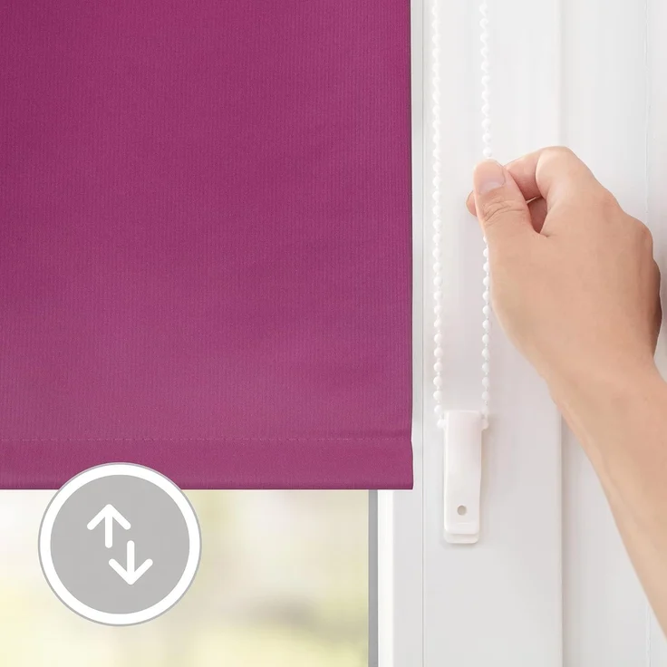 Lichtblick Sonnenschutzsysteme GmbH Thermo-Rollo Vancouver 100 cm x 150 cm (BxL) Fuchsia Verdunkelnd & Thermofunktion; Klemm- und schraubbar; Energiesparend – Bild 3