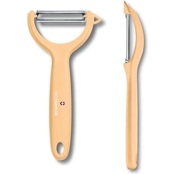 Victorinox | Universalschäler Duo Pack | extra scharf | Zackenschliffklinge | zweischneidig | ergonomischer Griff | Limited Edition Hellorange – Bild 2