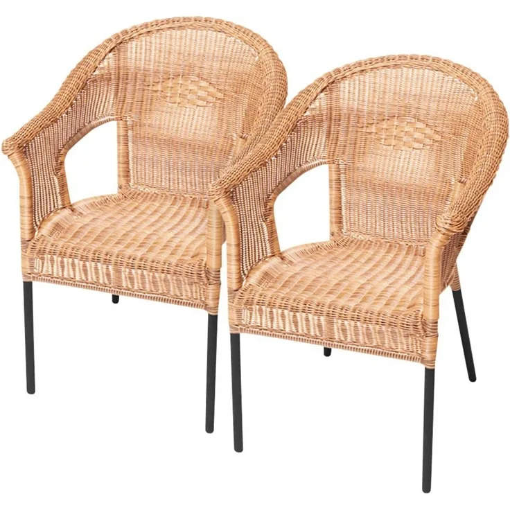 MERXX Gartensessel Ravenna (Set, 2-St), 2er Set, Polyrattan, stufenlos verstellbar