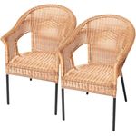 MERXX Gartensessel Ravenna (Set, 2-St), 2er Set, Polyrattan, stufenlos verstellbar