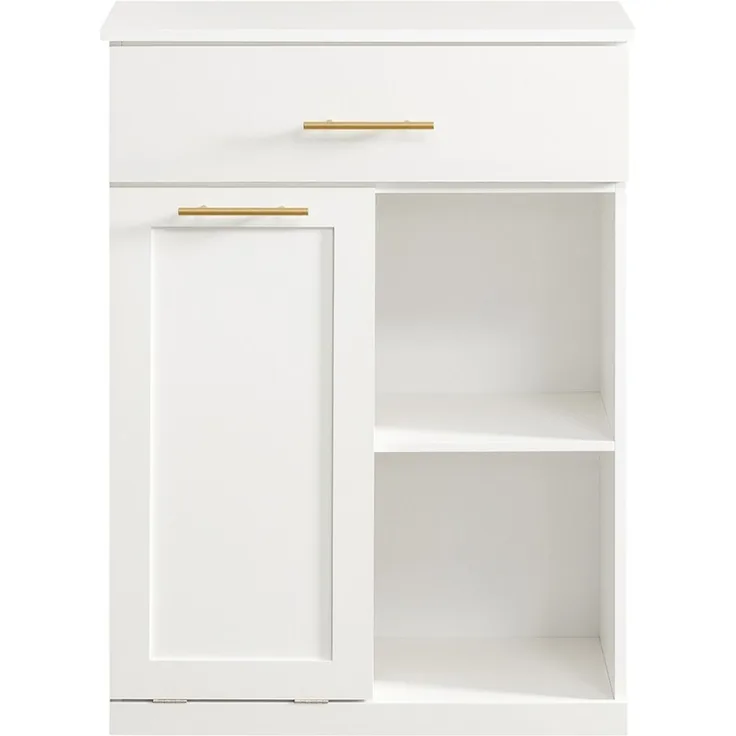 SoBuy BZR66-W Badunterschrank, MDF, Lackiert, Weiß, 66 x 95 x 37 cm