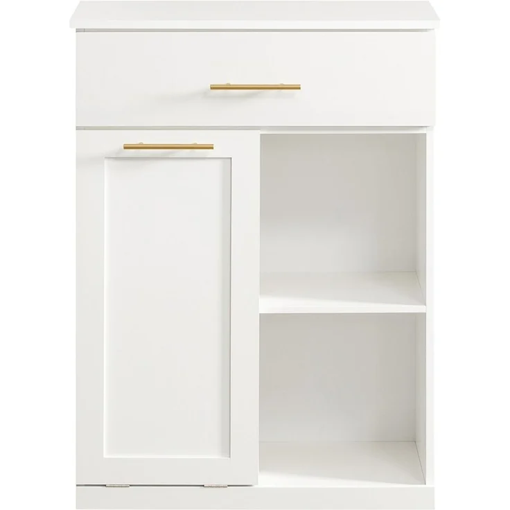 SoBuy BZR66-W Badunterschrank, MDF, Lackiert, Weiß, 66 x 95 x 37 cm – Bild 1