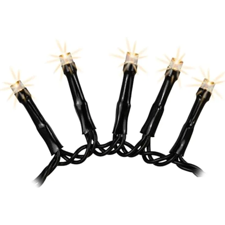 hellum LED Lichterkette außen Stecker, 384 LED warmweiß, 7,66m mit Timer für Innen & Außen – Bild 1