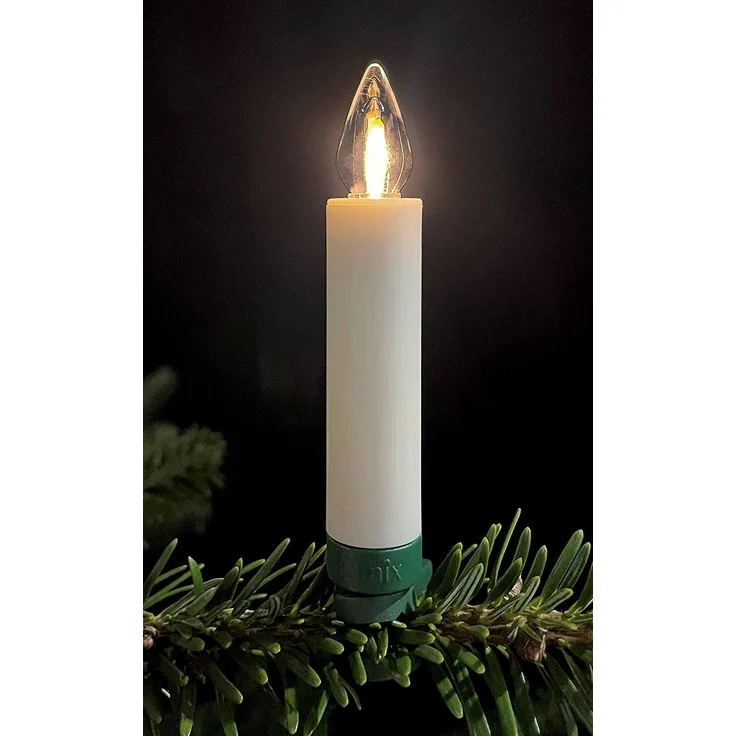 kabellose Kerzen, LUMIX SUPERLIGHT FLAME, helles warmweißes flammenähnliches Licht, elfenbeinfarben Basis-Set 12 Stück – Bild 7