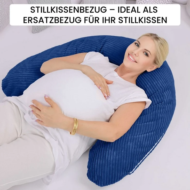 Amilian Stillkissenbezug 170 cm - Kissenbezug für Schwangerschaftskissen, Seitenschläferkissen, weicher und pflegeleichter Bezug - ideal als Ersatzbezug – Bild 3