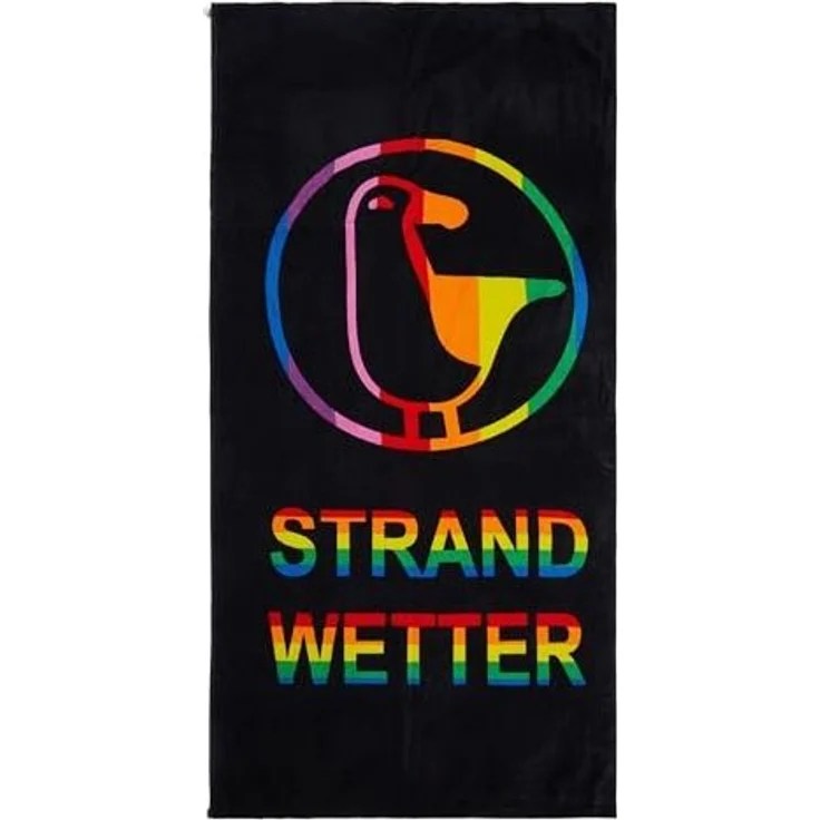 Schietwetter Strandtuch Unisex Strandhandtuch "Rainbow" 150x75cm, Stoff – Bild 1