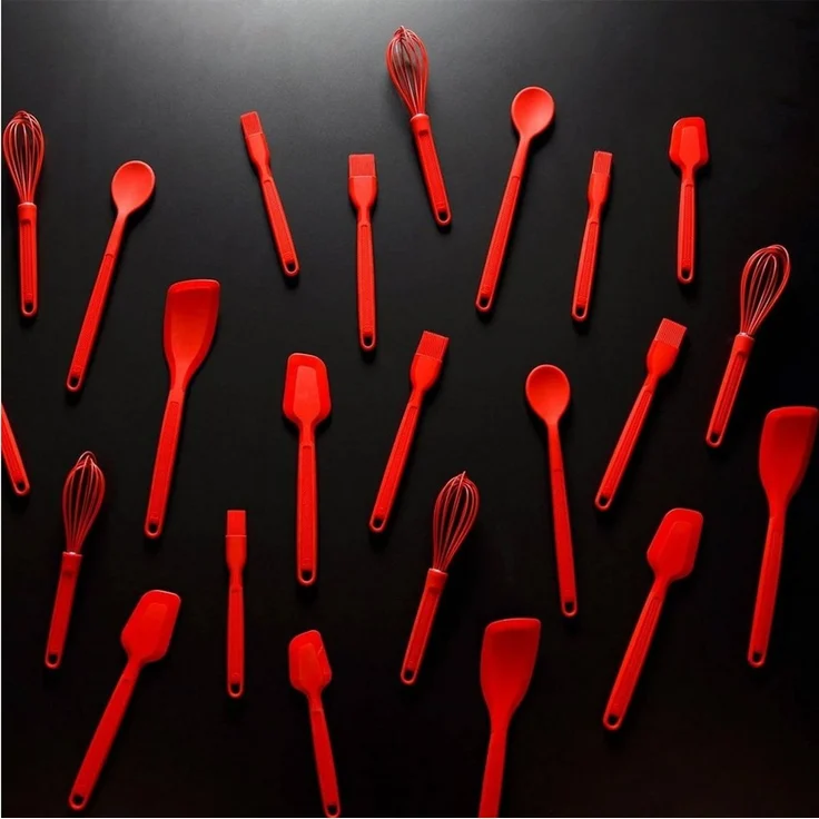 Dr. Oetker Flexxible Love Silikon-Wender, Bratwender, Pfannenwender, Küchenhelfer, Platinsilikon, Rot, 30 cm, 1279 – Bild 2