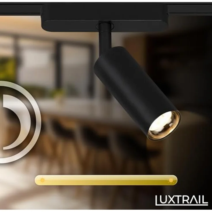 Briloner Luxtrail Schienensystem, Komplettset mit 4x schwenkbaren LED Spots und 2x höhenverstellbaren LED Pendel, Schwarz, 3m – Bild 7
