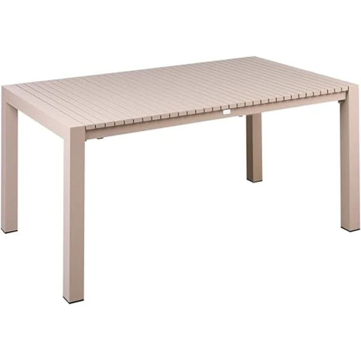 Ausziehbarer Gartentisch ARDESIO 160 220 cm 90 cm Metall Sandbeige – Bild 5