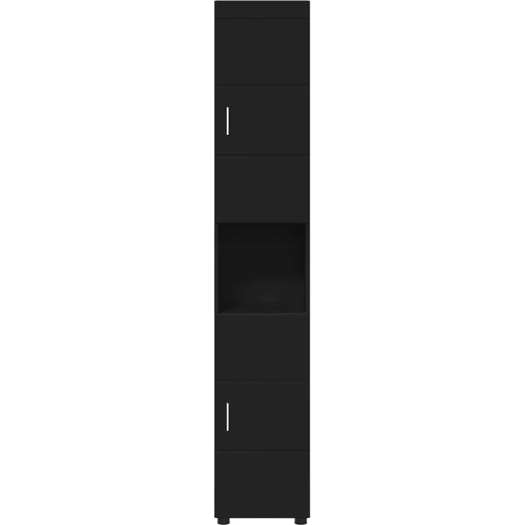 vidaXL Badezimmerschrank-Set TULUM Schwarz 37 x 31,5 x 203 cm 880352 – Bild 6
