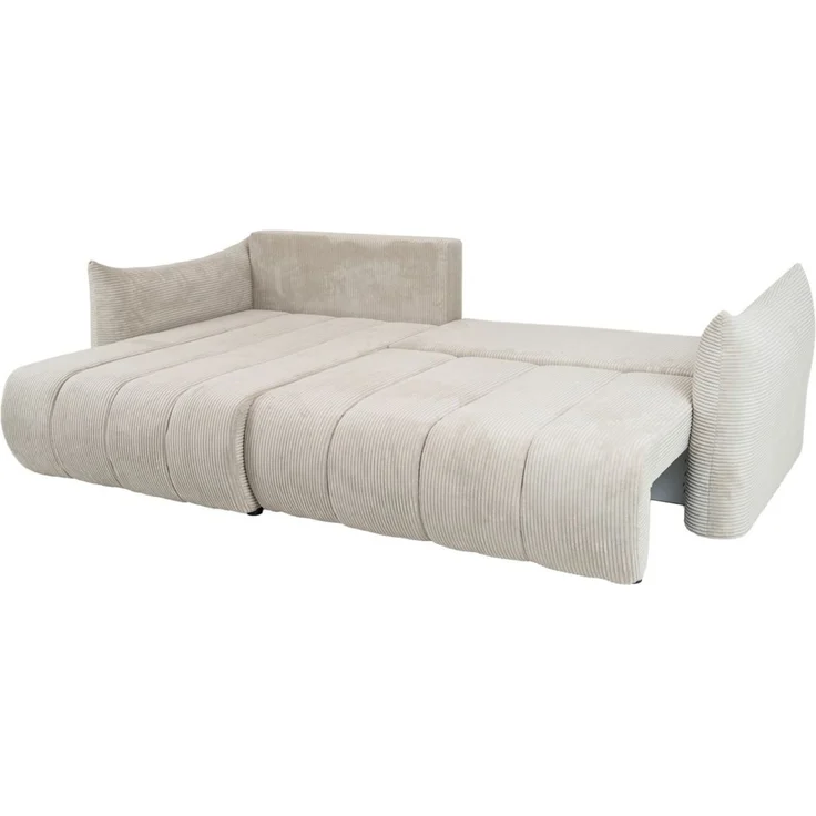 Ecksofa Schlafsofa ONTARIO in Stoff Poso Dunkelblau Ottomane Links – Bild 4