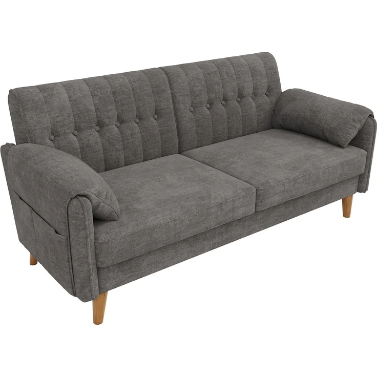 2-Sitzer Sofa 161,5 x 79 x 83,5 cm aus Chenille mit Massivholzbeinen – Bild 6